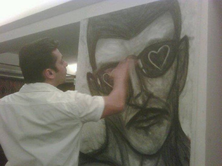 salman khan painting by himself