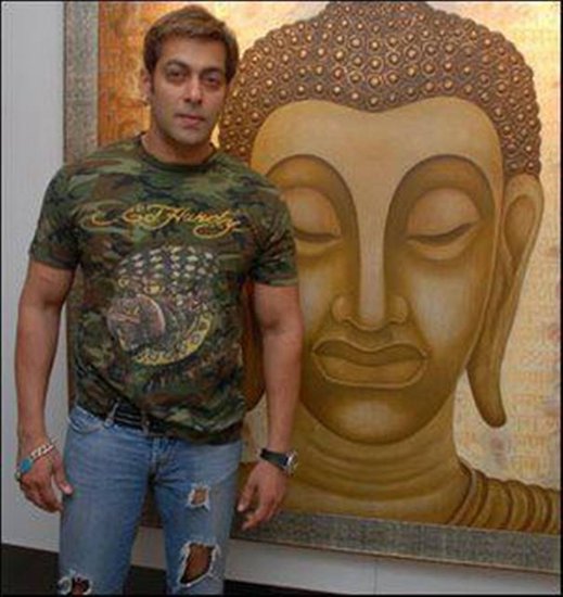 salman khan painted gautam buddha