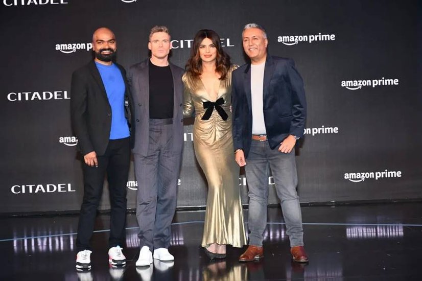 priyanka chopra reached Citadel promotion in India