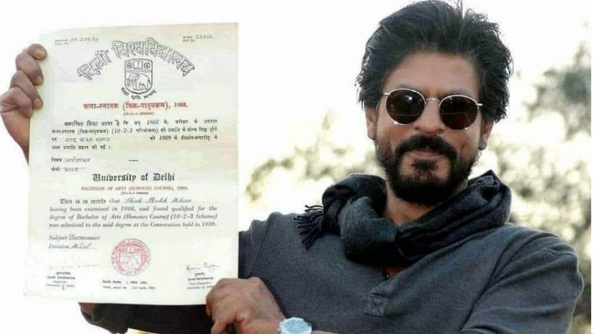 Shah rukh khan degree | pm modi degree