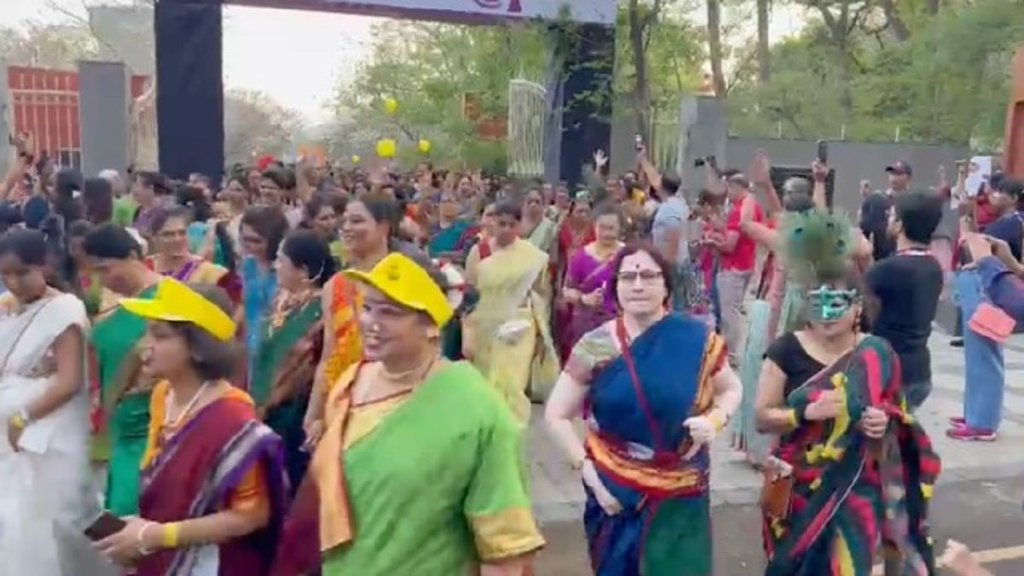 saree run event। saree run in pune। pune women saree run