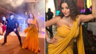Bhojpuri Actress Monalisa Shalin Bhanot Dances on Pawan Singh