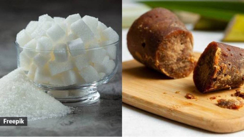 Is jaggery better than sugar for skin, Harmful effects of sugar on skin, Glycation and skin aging, Jaggery for clear skin, Benefits of jaggery for health,
