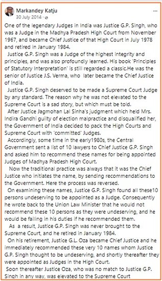 Jusstice Katju, Supreme Court, DY Chandrachud