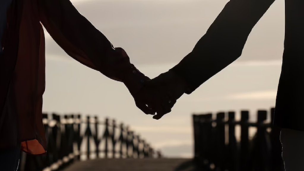 Lovers Holding Hands