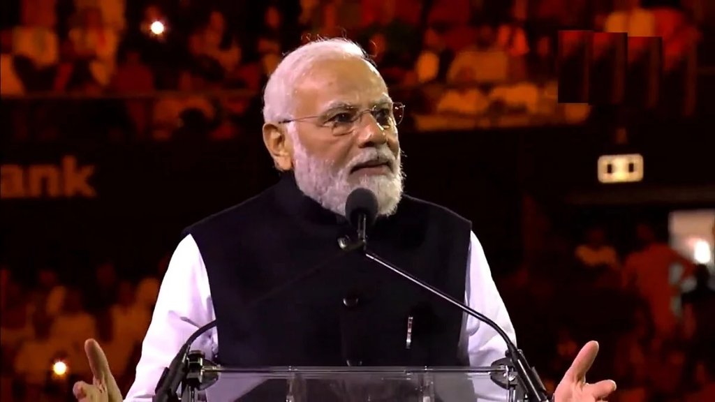 PM Modi in Australia: सिडनी में 'गूंजा हर हर मोदी', सुनिए क्या बोले मोदी | Narendra Modi Sydney