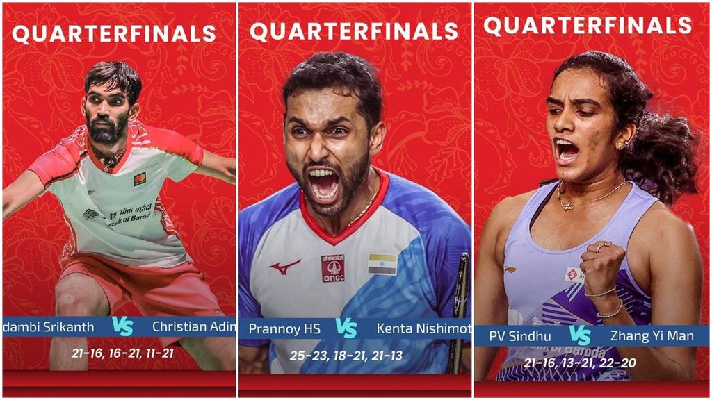 PV Sindhu | Prannoy HS | Semi Finals | Malaysia Masters | Kidambi Srikanth | Quarter Finals |