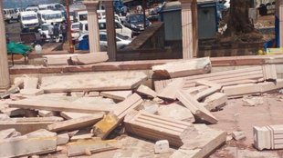 Gujarat Pavagadh| Kali temple| gazebo collapses