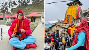 Sara Ali khan Visits Kedarnath Temple