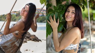 Shehnaaz gill Raises tempreture in Summer looks