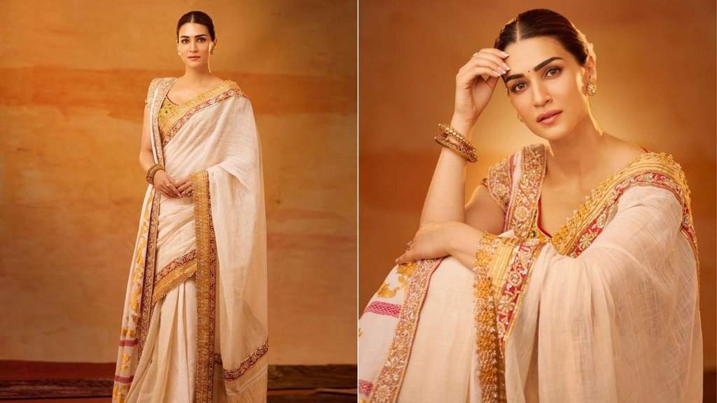 Kriti Sanon Wears 24 carat gold saree Kriti Sanon Wears 24 carat gold saree