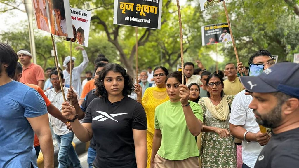 Wrestlers Protest | Brij Bhushan Sharan Singh | Vinesh Phogat | Sakshi Malik | Bajrang Punia | Twitter Post |