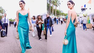Manushi Chhillar Flaunts Her Curves in Backless Slip Dress