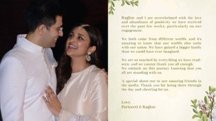Parineeti Chopra pens a note of gratitude post engagement with Raghav Chadha