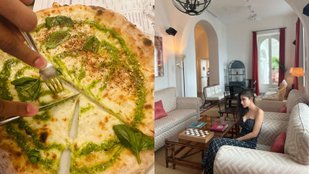 Mouni Roy trying different flavors of pizza in Italy
