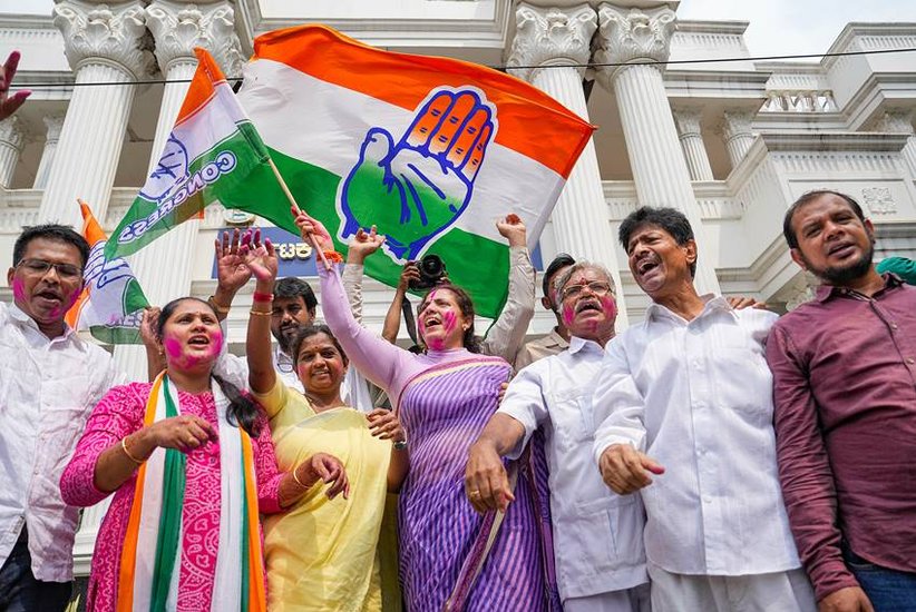 karnatak congress leaders at state office