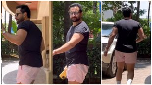 saif ali khan, pink shorts saif