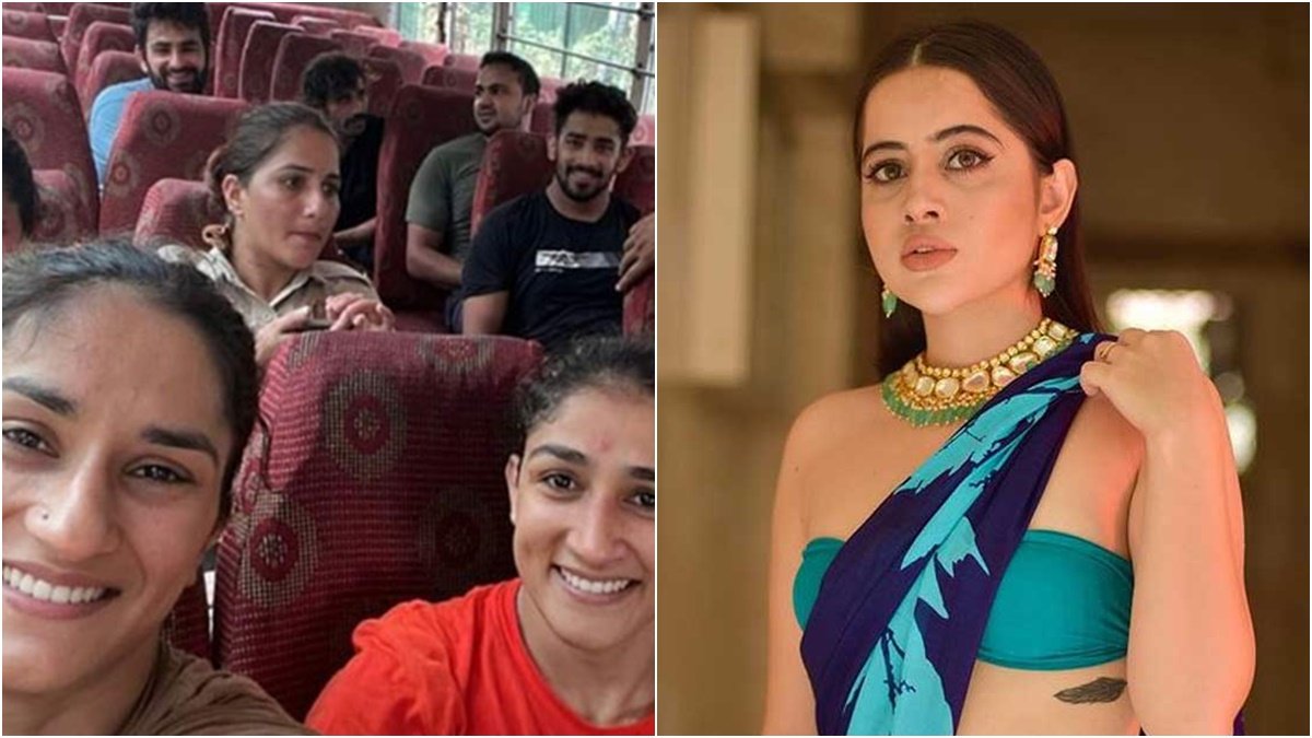 uorfi javed, Sangeeta and Vinesh Phogat uorfi javed, Sangeeta and Vinesh Phogat