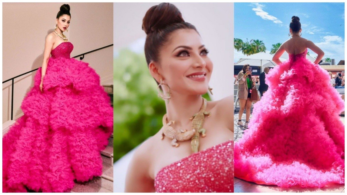 Urvashi rautela, urvashi rautela cannes, urvashi rautela crocodile neckpiece