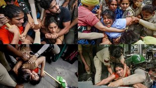 wrestlers protest (1)