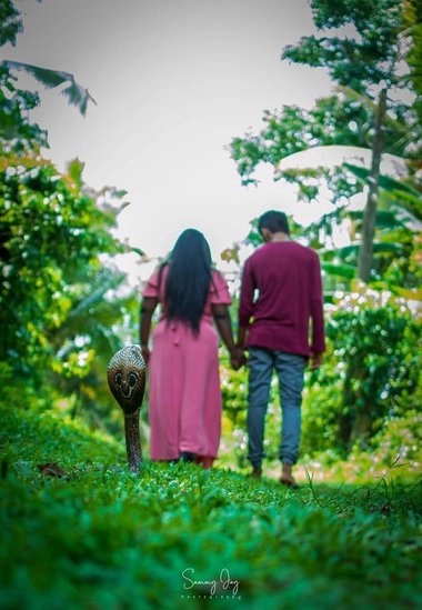 photoshoot with snake