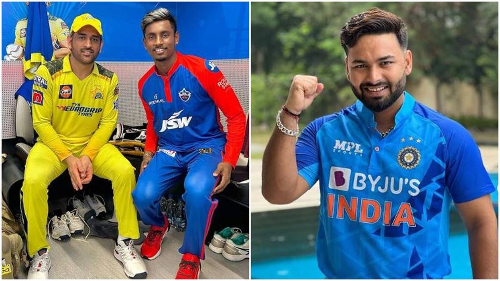 Abishek porel with ms dhoni IPL 2023