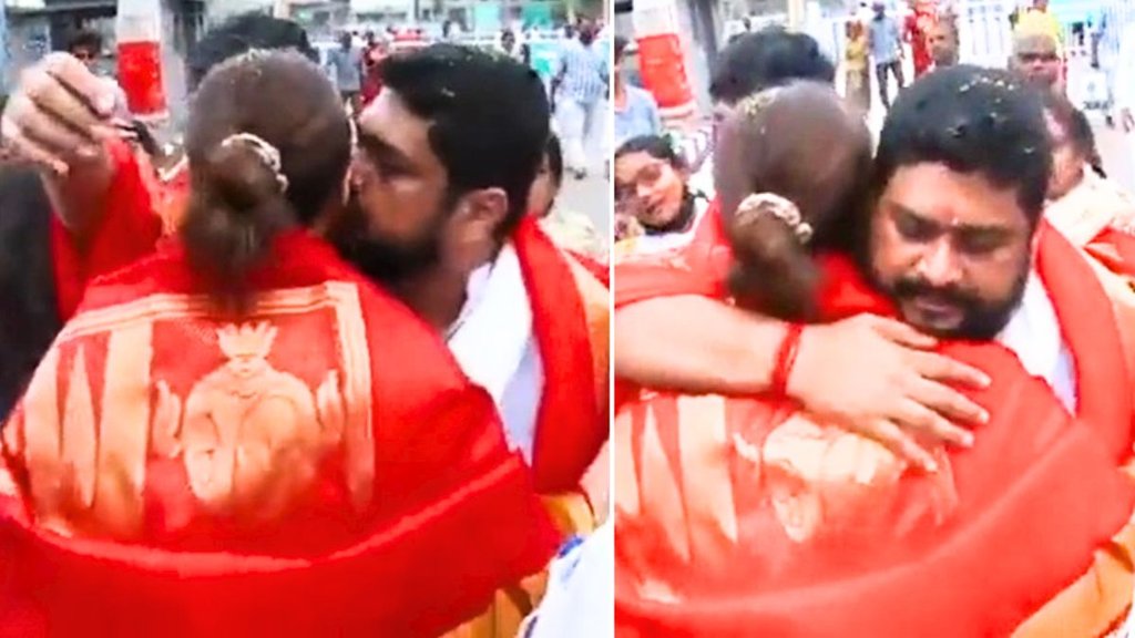 Adipurush Om Raut Kisses to Kriti Sanon BJP Leader Reactions