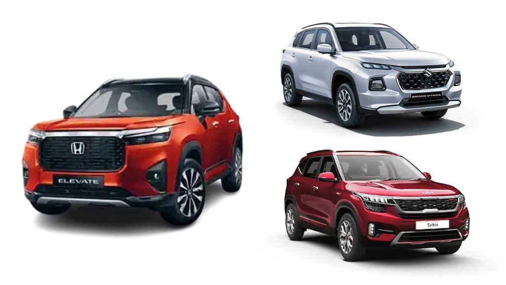 Honda elevate vs grand vitara and seltos । maruti suzuki grand vitara vs honda elevate । kia seltos vs honda elevate