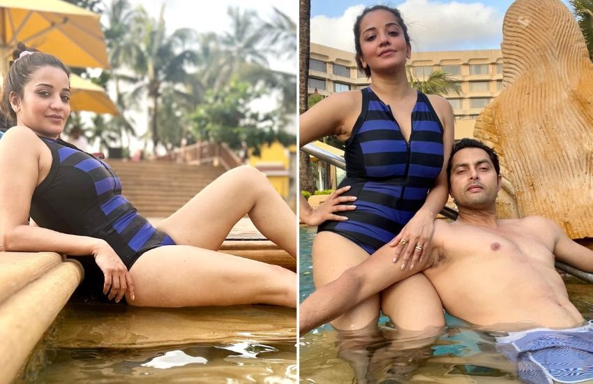Monalisa Raises temperature in Swimshuit
