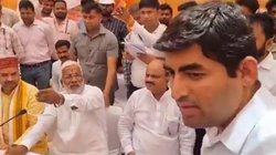 BJP के मंत्री ने पत्रकार को दी गाली, वायरल हुआ वीडियो, अखिलेश यादव ने भी कसा तंज