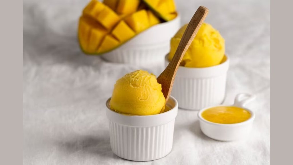 Mango Ice Cream । Mango Ice Cream Recipe । How to make Mango Ice cream at Home । Easy Mango Dessert Recipe