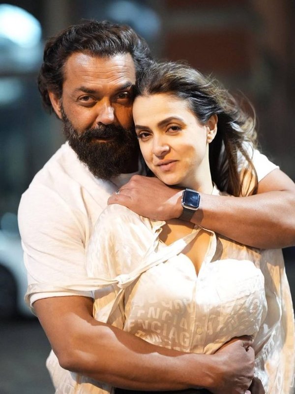 BOBBY DEOL WITH WIFE ROMANCE