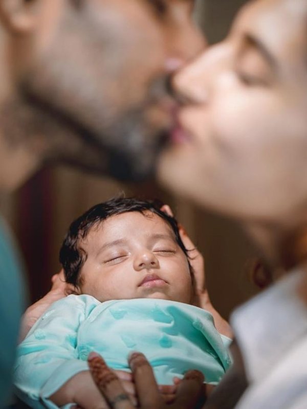 Pooja ramachandran and john kokken Baby Boy