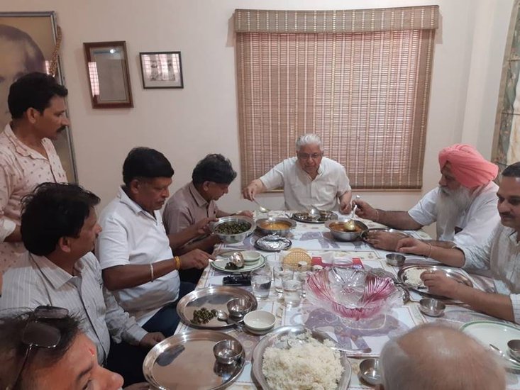 Ashwani Kumar at lunch table