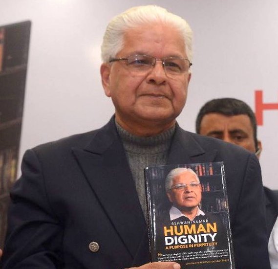 Ashwani Kumar with his book