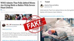 Fact Check: टीकाकरण के बाद हृदय रोग से पीड़ित बच्चों को जन्म दे रहीं माताएं? WHO के नाम से वायरल दावा फर्जी है