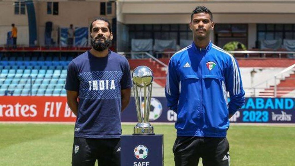 SAFF Championship | Indian Football team | kuwait | Sunil Chhetri | india vs kuwait | india vs kuwait saff championship final | india vs kuwait saff cup final | saff cup | saff cup 2023 | sports news |