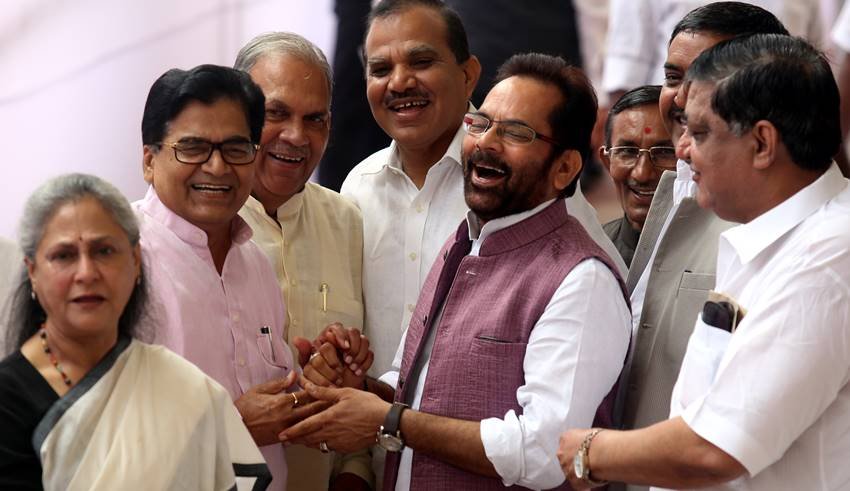 Mukhtar Abbas Naqvi in Parliament 