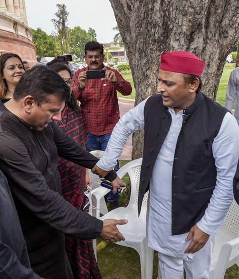 Akhilesh Yadav and Sanjay Singh