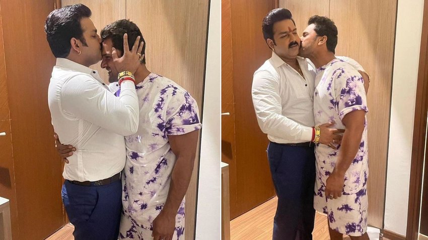 Pawan Singh-Khesari Lal Yadav Cute Bonding