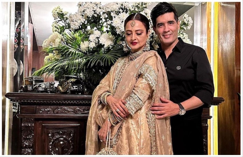 Rekha with Manish Malhotra