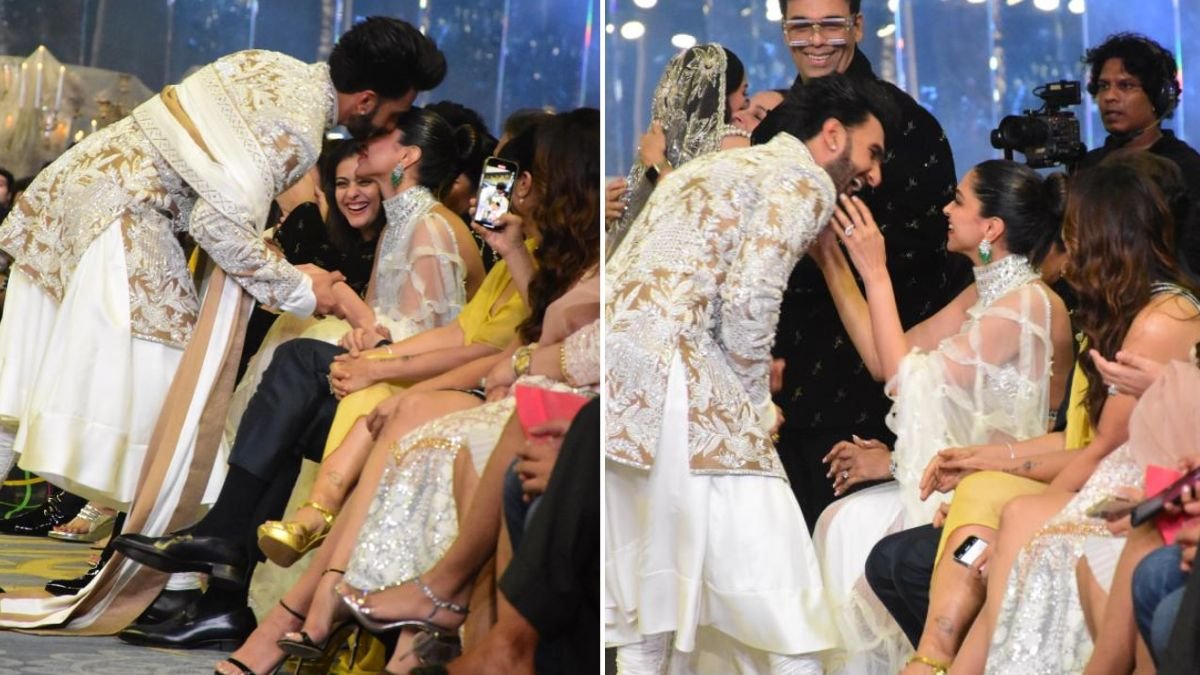 Ranveer Singh kisses Deepika Padukone