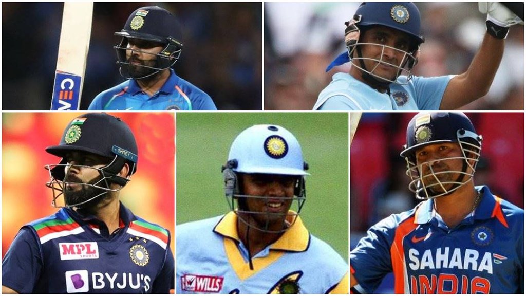Sachin Tendulkar | Virat Kohli | Rohit Sharma | Sourav Ganguly | Rahul Dravid |