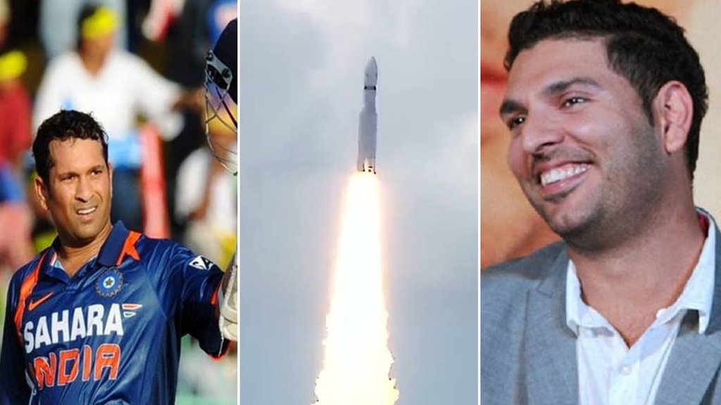 Sachin and yuvraj ISRO chandrayaan 3