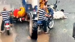 सिर पर चढ़ गया ट्राली का पहिया फिर भी बच गई जान, इस वीडियो को देख समझ आ जाएगी हेलमेट की अहमियत