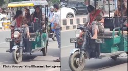 हाय रे मजबूरी! गोद में बच्चा लिये रिक्शा चला रही महिला, वायरल वीडियो पर लोग दे रहे ऐसी प्रतिक्रियाएं