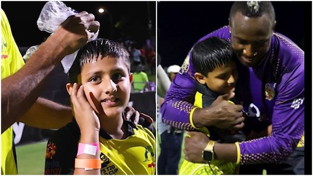 andre russell meet with child