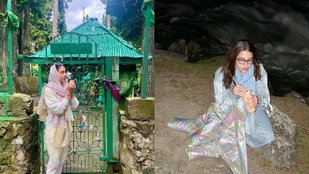 Sara Ali Khan in search of peace! She was seen praying in the litigants of Kashmir