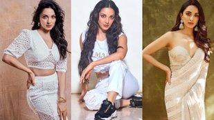 Kiara Advani looks beautiful in white dress