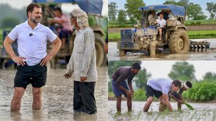 Rahul Gandhi meets farmers